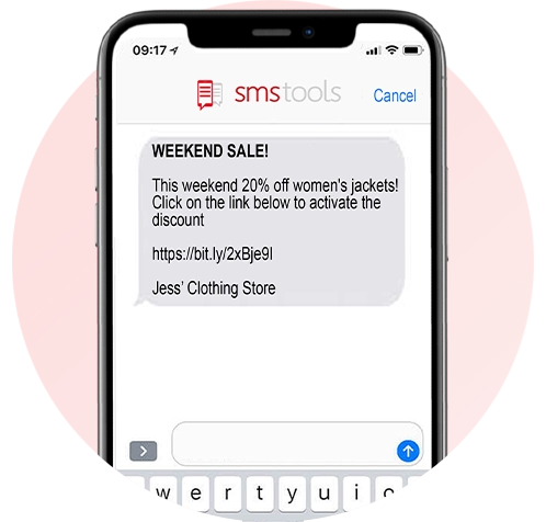 Text messages for retail marketing